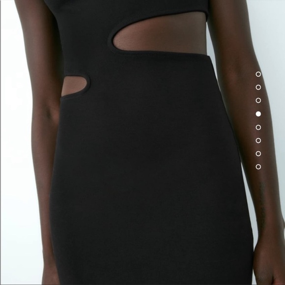 Zara Black Side Cutout Micro Mini Dress - Picture 4 of 10